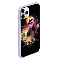 Чехол iPhone 11 Pro матовый Fantasy Forest, цвет: 3D-светло-сиреневый — фото 2