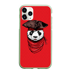 Чехол iPhone 11 Pro матовый Панда пират