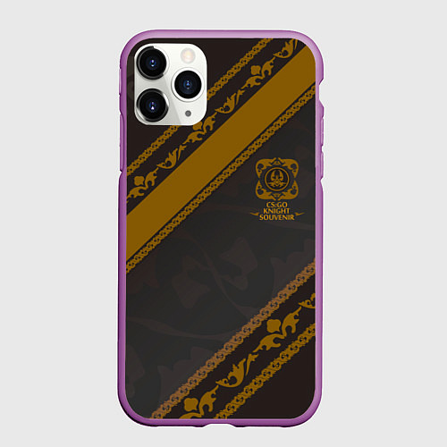 Чехол iPhone 11 Pro матовый Cs:go - Knight m4a1-s style 2022 / 3D-Фиолетовый – фото 1