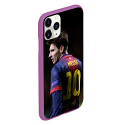 Чехол iPhone 11 Pro матовый Месси 10, цвет: 3D-фиолетовый — фото 2
