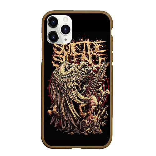 Чехол iPhone 11 Pro матовый Suicide Silence / 3D-Коричневый – фото 1