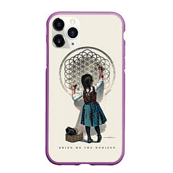 Чехол iPhone 11 Pro матовый Bring Me The Horizon, цвет: 3D-фиолетовый