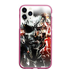 Чехол iPhone 11 Pro матовый Metal gear solid 5, цвет: 3D-малиновый