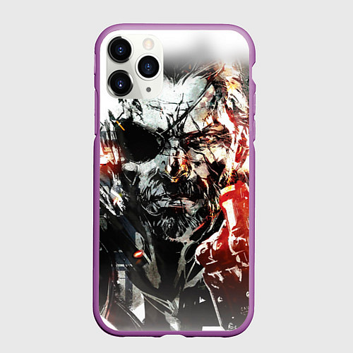 Чехол iPhone 11 Pro матовый Metal gear solid 5 / 3D-Фиолетовый – фото 1