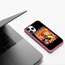 Чехол iPhone 11 Pro матовый Mario Doom, цвет: 3D-малиновый — фото 2
