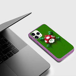 Чехол iPhone 11 Pro матовый Mushroom is Dead, цвет: 3D-фиолетовый — фото 2