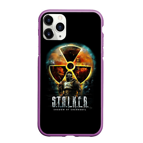 Чехол iPhone 11 Pro матовый STALKER: Shadow of Chernobyl / 3D-Фиолетовый – фото 1