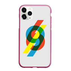 Чехол iPhone 11 Pro матовый 69, цвет: 3D-малиновый
