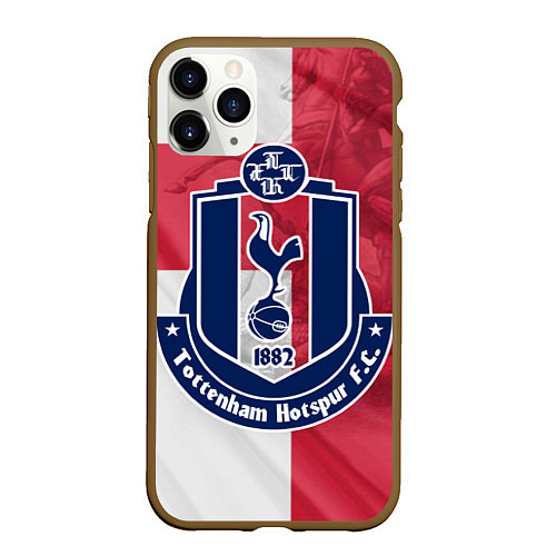 Чехол iPhone 11 Pro матовый Tottenham Hotspur FC / 3D-Коричневый – фото 1