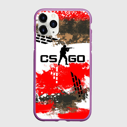 Чехол iPhone 11 Pro матовый CS:GO Roll Cage / 3D-Фиолетовый – фото 1