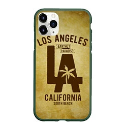 Чехол iPhone 11 Pro матовый Лос-Анджелес