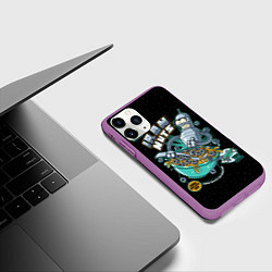 Чехол iPhone 11 Pro матовый Iron Nuts, цвет: 3D-фиолетовый — фото 2