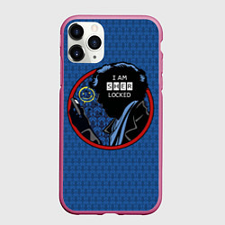 Чехол iPhone 11 Pro матовый I am Sherlocked, цвет: 3D-малиновый