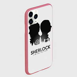 Чехол iPhone 11 Pro матовый Sherlock Edition, цвет: 3D-малиновый — фото 2