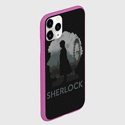 Чехол iPhone 11 Pro матовый Sherlock World, цвет: 3D-фиолетовый — фото 2
