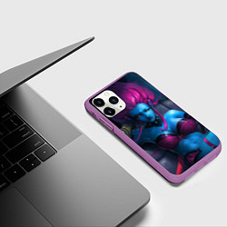 Чехол iPhone 11 Pro матовый Hair Evelynn, цвет: 3D-фиолетовый — фото 2