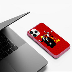 Чехол iPhone 11 Pro матовый Communist Party, цвет: 3D-малиновый — фото 2