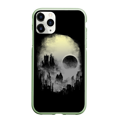 Чехол iPhone 11 Pro матовый Мертвый туман / 3D-Салатовый – фото 1