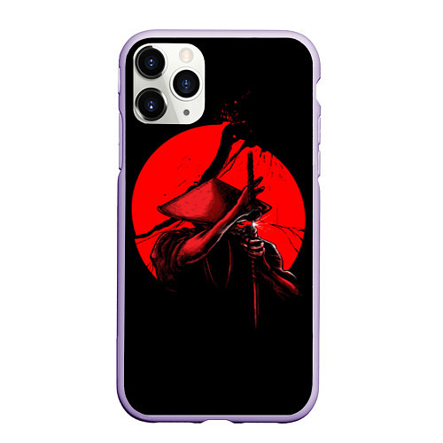 Чехол iPhone 11 Pro матовый Сила самурая / 3D-Светло-сиреневый – фото 1