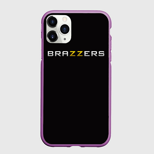 Чехол iPhone 11 Pro матовый Brazzers / 3D-Фиолетовый – фото 1