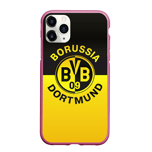 Чехол iPhone 11 Pro матовый Borussia Dortmund FC / 3D-Малиновый – фото 1