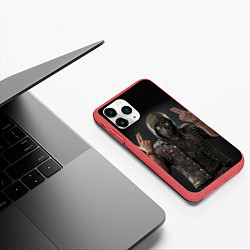 Чехол iPhone 11 Pro матовый WatchDogs, цвет: 3D-красный — фото 2