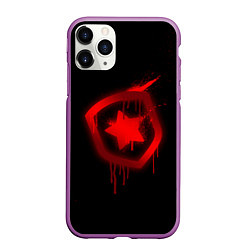 Чехол iPhone 11 Pro матовый Gambit: Black collection, цвет: 3D-фиолетовый