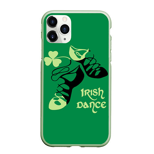 Чехол iPhone 11 Pro матовый Ireland, Irish dance / 3D-Салатовый – фото 1