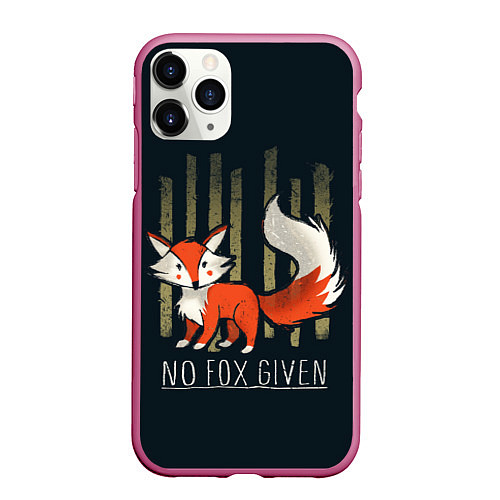 Чехол iPhone 11 Pro матовый No Fox Given / 3D-Малиновый – фото 1