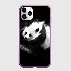 Чехол iPhone 11 Pro матовый Молочная панда, цвет: 3D-фиолетовый