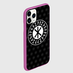 Чехол iPhone 11 Pro матовый Защита Одина, цвет: 3D-фиолетовый — фото 2