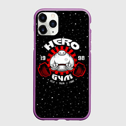 Чехол iPhone 11 Pro матовый Hero Gym, цвет: 3D-фиолетовый