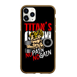 Чехол iPhone 11 Pro матовый Titans Gym