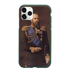 Чехол iPhone 11 Pro матовый Александр III Миротворец, цвет: 3D-темно-зеленый