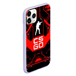 Чехол iPhone 11 Pro матовый CS:GO Techno Style, цвет: 3D-светло-сиреневый — фото 2