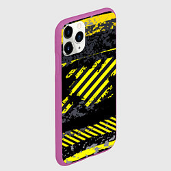 Чехол iPhone 11 Pro матовый Grunge Line, цвет: 3D-фиолетовый — фото 2
