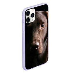 Чехол iPhone 11 Pro матовый Лабрадор, цвет: 3D-светло-сиреневый — фото 2