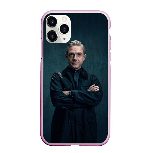Чехол iPhone 11 Pro матовый Ватсон / 3D-Розовый – фото 1