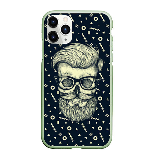 Чехол iPhone 11 Pro матовый Hipster is Dead / 3D-Салатовый – фото 1