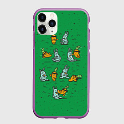 Чехол iPhone 11 Pro матовый Боевая морковь, цвет: 3D-фиолетовый