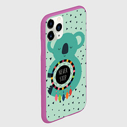 Чехол iPhone 11 Pro матовый Мечтающая коала, цвет: 3D-фиолетовый — фото 2