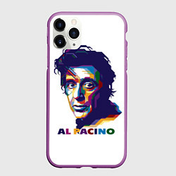 Чехол iPhone 11 Pro матовый Al Pacino, цвет: 3D-фиолетовый