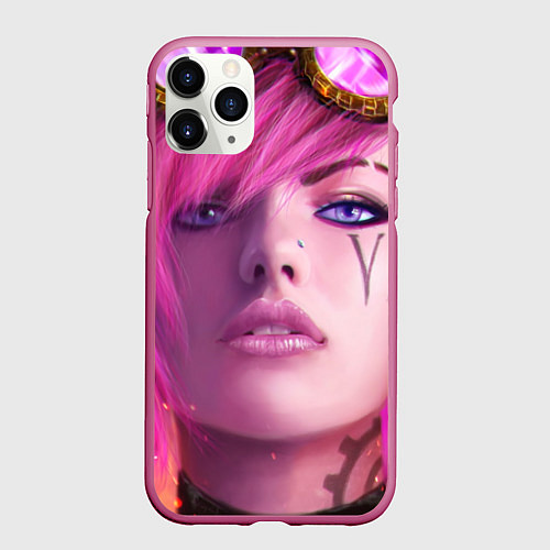 Чехол iPhone 11 Pro матовый VI / 3D-Малиновый – фото 1