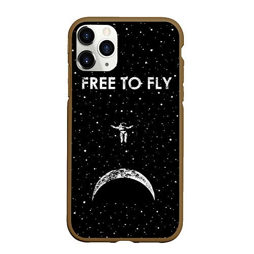 Чехол iPhone 11 Pro матовый Free to Fly / 3D-Коричневый – фото 1