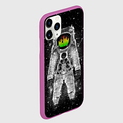 Чехол iPhone 11 Pro матовый Музыкальный космонавт, цвет: 3D-фиолетовый — фото 2