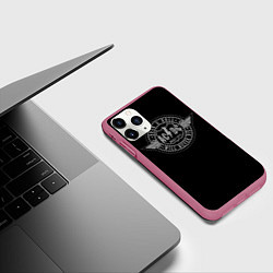Чехол iPhone 11 Pro матовый AC/DC: Will never die, цвет: 3D-малиновый — фото 2