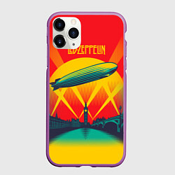 Чехол iPhone 11 Pro матовый Led Zeppelin: Hindenburg, цвет: 3D-фиолетовый