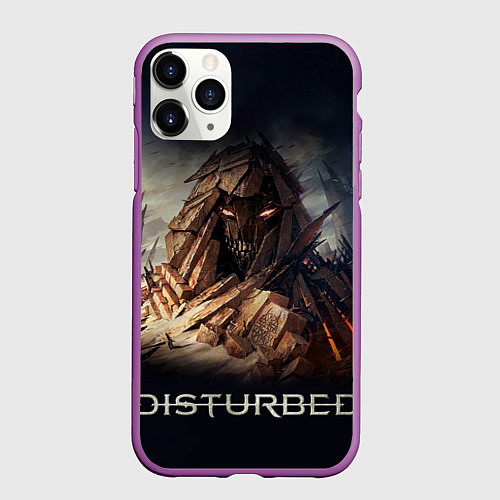 Чехол iPhone 11 Pro матовый Disturbed: Skull Mountain / 3D-Фиолетовый – фото 1