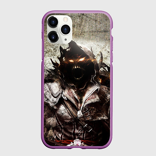 Чехол iPhone 11 Pro матовый Disturbed: Madness / 3D-Фиолетовый – фото 1
