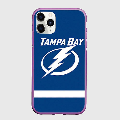 Чехол iPhone 11 Pro матовый Tampa Bay: Kucherov / 3D-Фиолетовый – фото 1